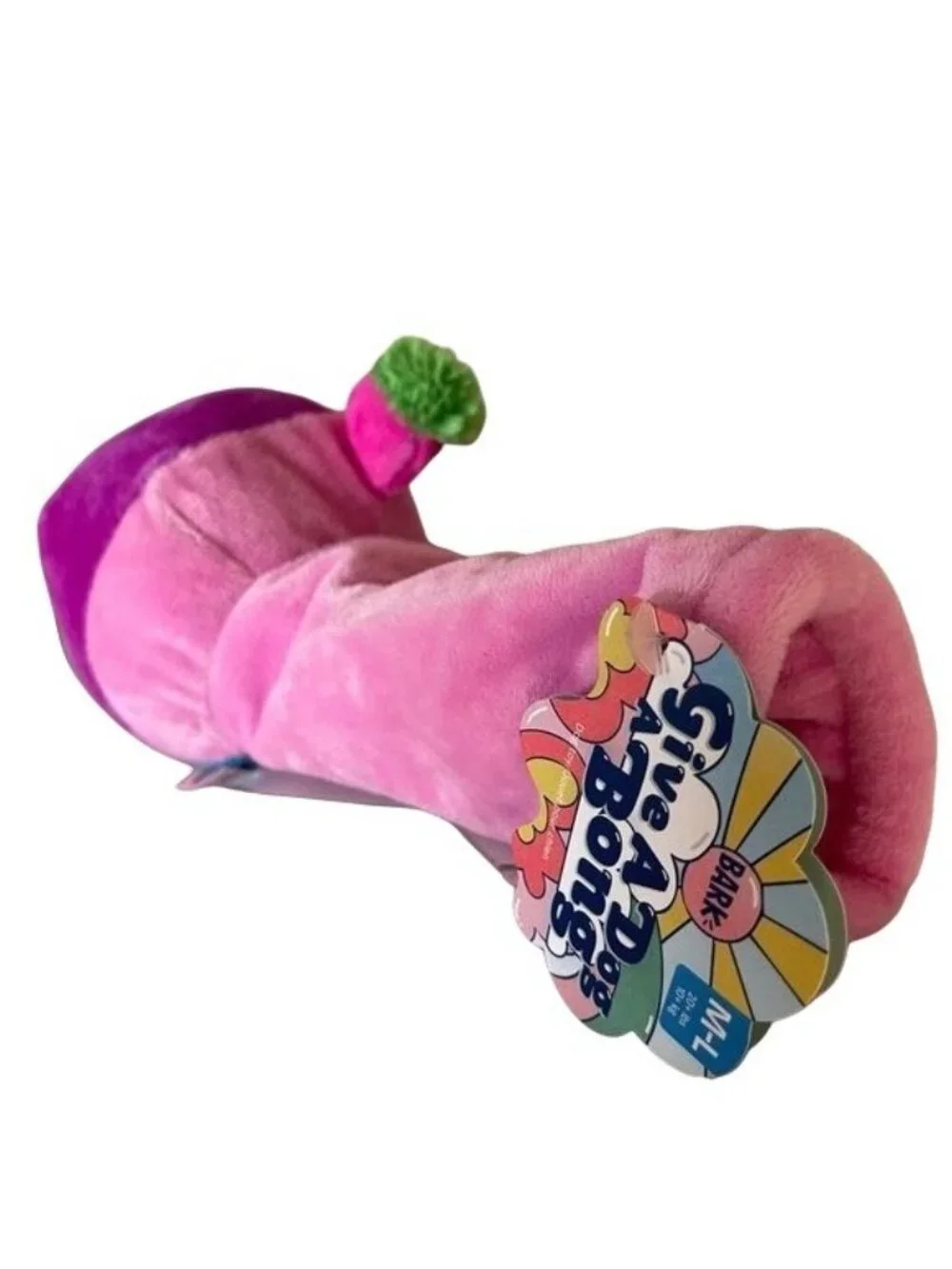 BARK  Chew Toy Give a Dog a B0ng 420 Collection Pink Treat Hiding Squeaker Gift